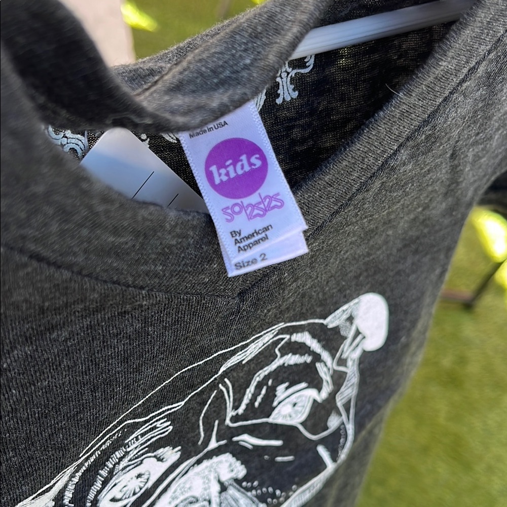 American Apparel Gray Short Sleeve Tee with Soft Fabric and Crew Neck